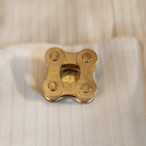 BOLD Biker Cufflinks Cyclist Cuff Links Gold Silver Gift Boxed French Cuff Craft - Picture 2 of 5